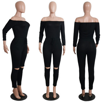 Dream Vine Plus Size XXL Κομψή φόρμα για γυναικεία κομψή φόρμα για πλέξιμο από τον ώμο