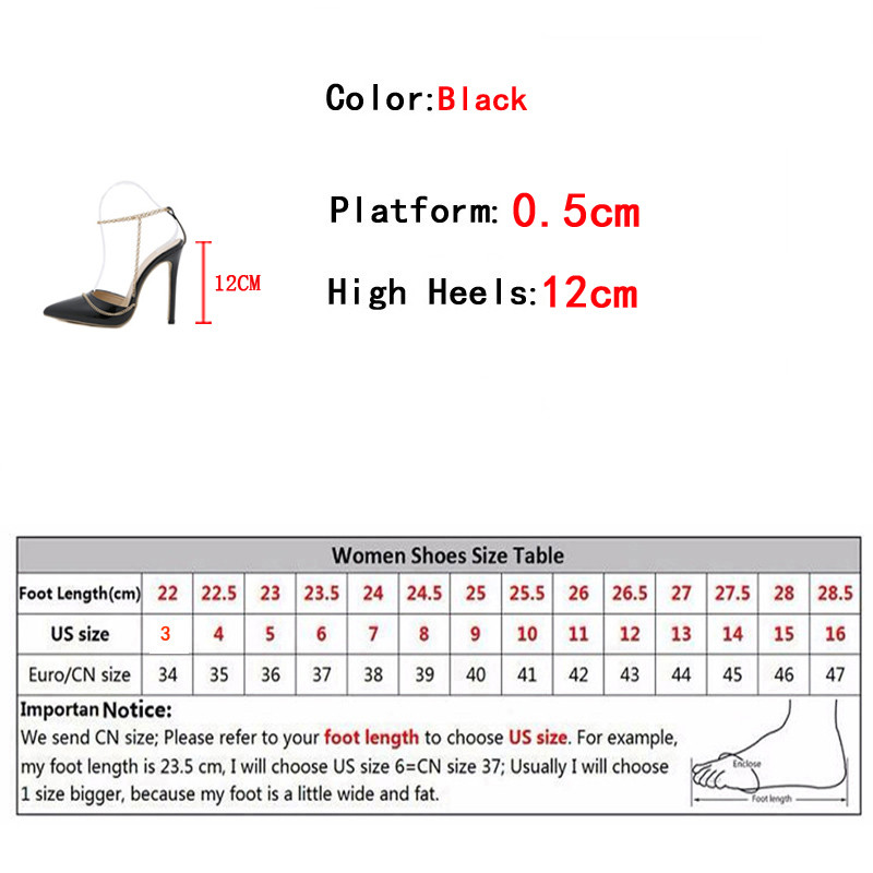 Dámske sandále Liyke v jarnom štýle z umelej kože, sexy, s retiazkou a špicatou špičkou, tenké podpätky s remienkom na členku, s remienkom vzadu, Zapatos Mujer