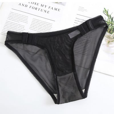 Sexy dámske nohavičky, čipkované sieťované nohavičky, dámske spodné prádlo, nastaviteľné, nízkopodieľne, dámske priehľadné spodné prádlo, bezšvové nohavičky