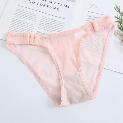 Sexy dámske nohavičky, čipkované sieťované nohavičky, dámske spodné prádlo, nastaviteľné, nízkopodieľne, dámske priehľadné spodné prádlo, bezšvové nohavičky