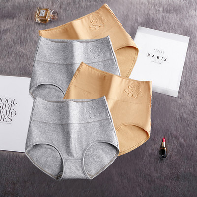 4 ks bavlnené nohavičky dámske spodné prádlo s vysokým pásom, brušné nohavičky plus veľkosti, dievčenské dámske bezšvové nohavičky, sexy spodná bielizeň pre dámy