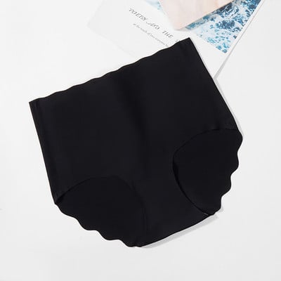 Augstas sieviešu apakšbiksītes Ledus zīda bezšuvju liela izmēra sieviešu apakšveļa viļņotas malas, mīkstas gurnus paceļamas sieviešu biksītes ķermeņa formas veļa