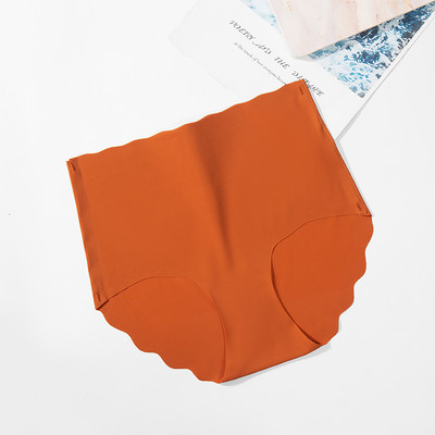 Augstas sieviešu apakšbiksītes Ledus zīda bezšuvju liela izmēra sieviešu apakšveļa viļņotas malas, mīkstas gurnus paceļamas sieviešu biksītes ķermeņa formas veļa