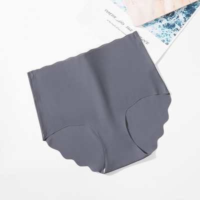 Augstas sieviešu apakšbiksītes Ledus zīda bezšuvju liela izmēra sieviešu apakšveļa viļņotas malas, mīkstas gurnus paceļamas sieviešu biksītes ķermeņa formas veļa