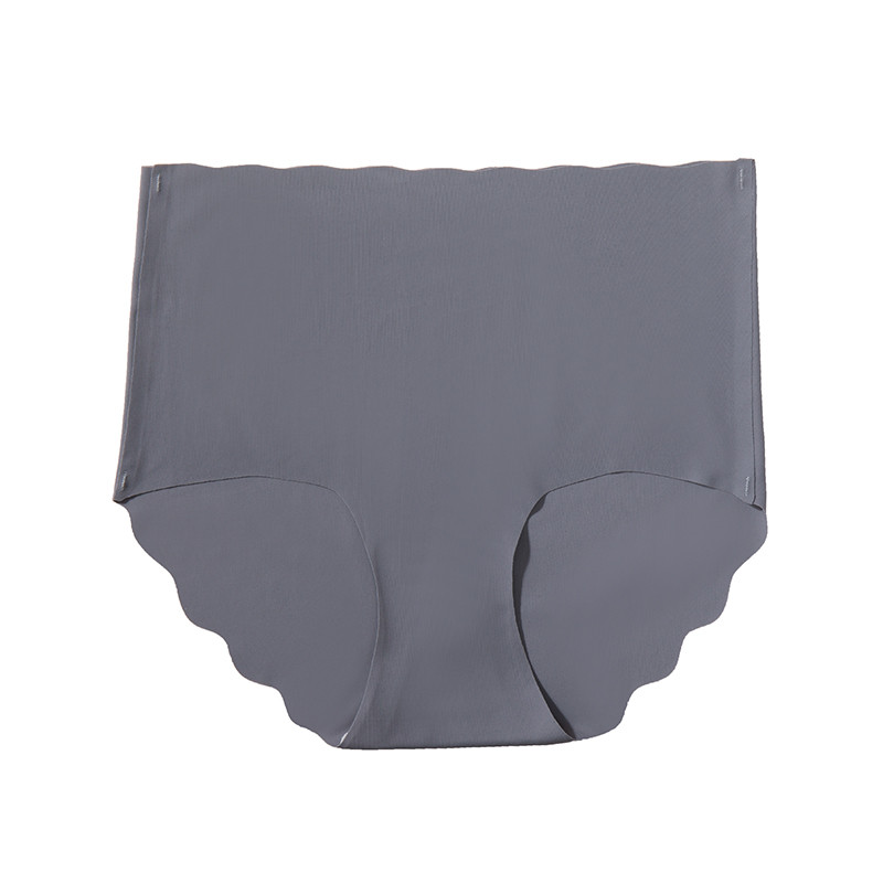 Augstas sieviešu apakšbiksītes Ledus zīda bezšuvju liela izmēra sieviešu apakšveļa viļņotas malas, mīkstas gurnus paceļamas sieviešu biksītes ķermeņa formas veļa