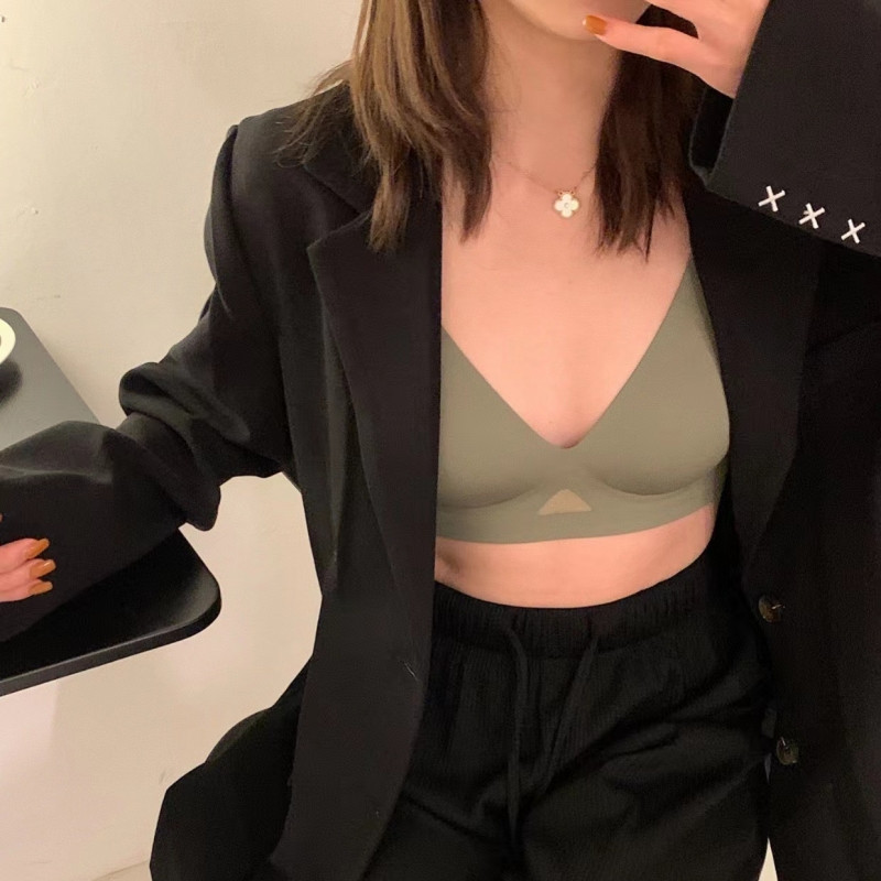 Visokokvalitetno bešavno žensko donje rublje, ljetno tanko rublje, prozračno i udobno, mala prsa, bez čeličnog prstena, meki potporni grudnjak