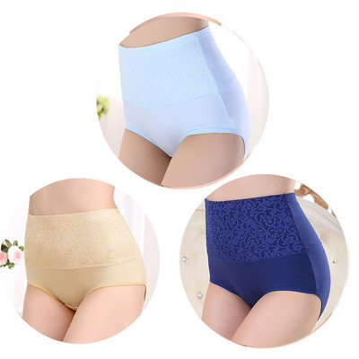 Chiloți din bumbac, 3 buc/lot, lenjerie de corp pentru femei, talie înaltă, pentru abdomen, chiloți de recuperare postpartum pentru femei