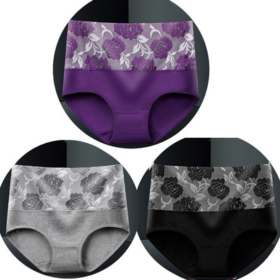 Chiloți din bumbac, 3 buc/lot, lenjerie de corp pentru femei, talie înaltă, pentru abdomen, chiloți de recuperare postpartum pentru femei