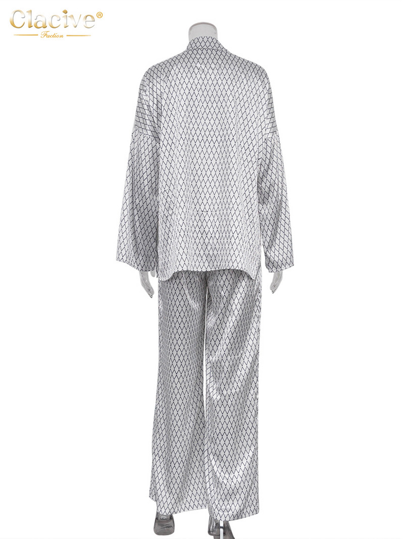 Dámske elegantné topy s dlhým rukávom a vysokým pásom, široké nohavice, dámske domáce oblečenie, voľná potlač