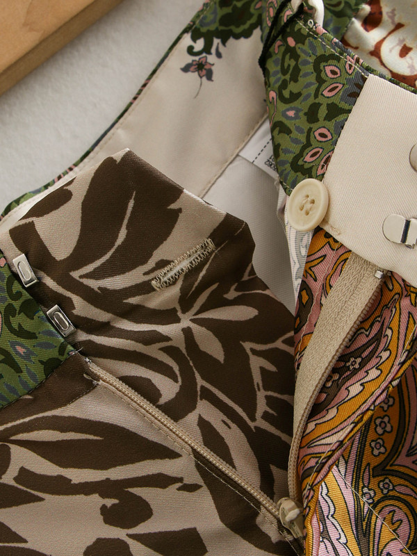 Boho Vintage patchwork ispis Novo u odgovarajućim setovima Pelerina bluza i hlače širokih nogavica Dvodijelni set Ženska odjeća Kompleti hlača 2023.