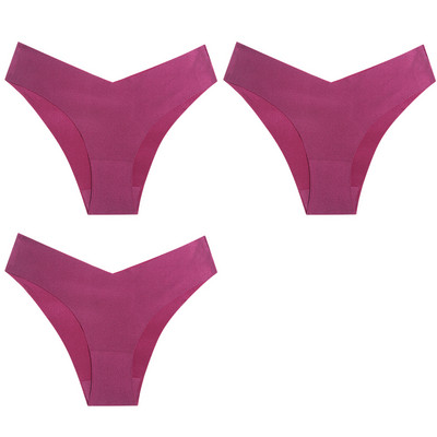 WarmSteps Set ženskih gaćica od 3 kom. Seksi svileno satensko bešavno donje rublje Udobne gaćice za kožu, plus veličine Modne gaćice