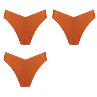 WarmSteps Set ženskih gaćica od 3 kom. Seksi svileno satensko bešavno donje rublje Udobne gaćice za kožu, plus veličine Modne gaćice
