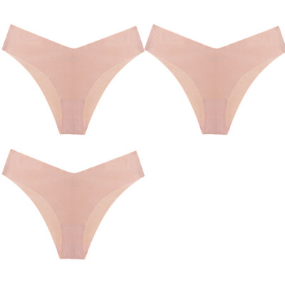 WarmSteps Set ženskih gaćica od 3 kom. Seksi svileno satensko bešavno donje rublje Udobne gaćice za kožu, plus veličine Modne gaćice