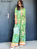 Dámske voľné nohavice s dlhým rukávom a golierom, voľné, s golierom a širokými nohavicami, sťahovacou šnúrkou