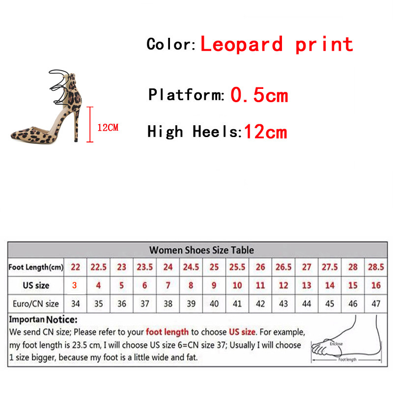 Liyke Modni brend Zip Cipele s leopard uzorkom Ženske cipele Seksi špicasti vrhovi 12 cm Mule cipele s visokim potpeticama Sandale na štikle Mujer