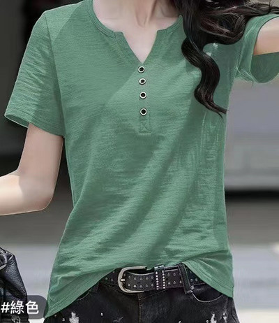 Ženska bluza Odjeća Majica kratkih rukava s v-izrezom Proljeće Ljeto Opuštena velika bijela kratkih rukava Jednobojne, elegantne ležerne majice