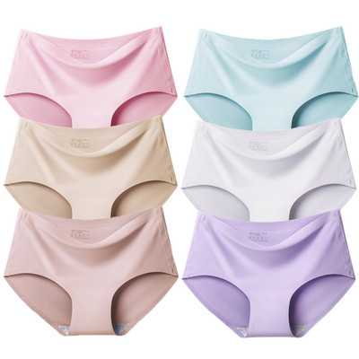 BZEL 6PCS/Set Ženske gaćice Bešavne Žensko donje rublje Velike veličine Ugodne gaćice Prozračno donje rublje od svilenog satena Hot Rasprodaja Gaćice