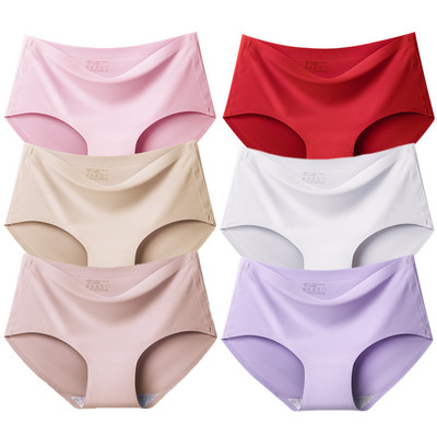 BZEL 6PCS/Set Ženske gaćice Bešavne Žensko donje rublje Velike veličine Ugodne gaćice Prozračno donje rublje od svilenog satena Hot Rasprodaja Gaćice