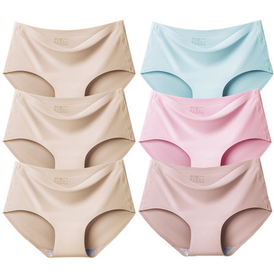 BZEL 6PCS/Set Ženske gaćice Bešavne Žensko donje rublje Velike veličine Ugodne gaćice Prozračno donje rublje od svilenog satena Hot Rasprodaja Gaćice