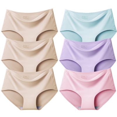 BZEL 6PCS/Set Ženske gaćice Bešavne Žensko donje rublje Velike veličine Ugodne gaćice Prozračno donje rublje od svilenog satena Hot Rasprodaja Gaćice