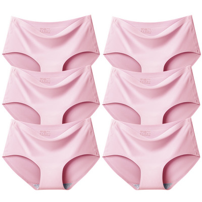 BZEL 6PCS/Set Ženske gaćice Bešavne Žensko donje rublje Velike veličine Ugodne gaćice Prozračno donje rublje od svilenog satena Hot Rasprodaja Gaćice