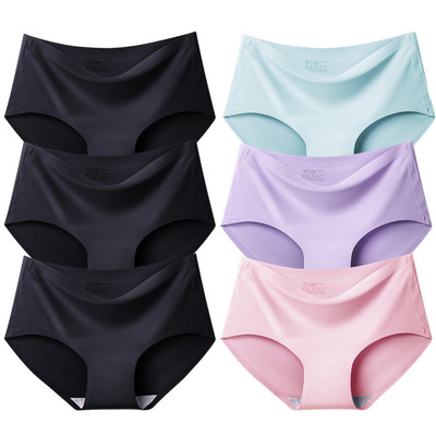 BZEL 6PCS/Set Ženske gaćice Bešavne Žensko donje rublje Velike veličine Ugodne gaćice Prozračno donje rublje od svilenog satena Hot Rasprodaja Gaćice
