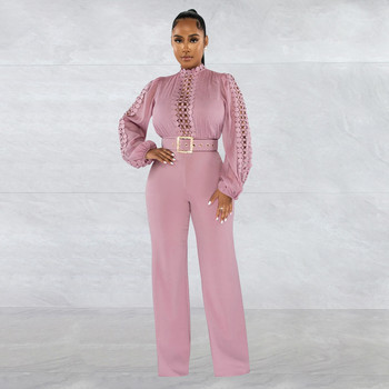 High-street γυναικεία ρούχα για την άνοιξη Νέο καυτερές πωλήσεις μακρυμάνικο με ψηλό λαιμό μόδας ιδιοσυγκρασία μέση μονόχρωμο γραφείο Jumpsu