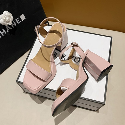 Modne kristalne ženske sandale Pumpice s otvorenim prstima za zabave Visoke potpetice Elegantne cipele za noćne klubove Kvalitetan remen za gležnjeve Seksi sandale