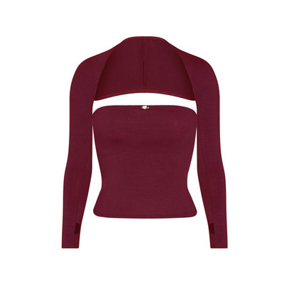 Elegantné bezramienkové trubicové topy, tričko s dlhým rukávom a sťahovacím pásom, retro grunge štýl z roku 2000, s otvoreným chrbtom, tílko s krátkym topom, roztomilá súprava s dvoma dielmi