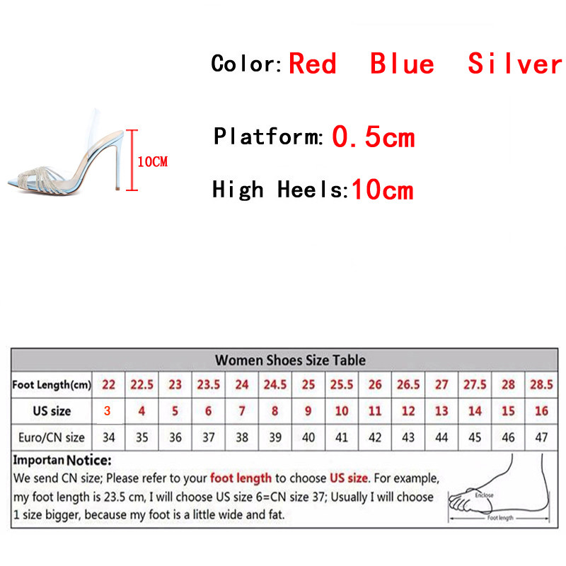 Liyke Stil Piste Sclipici Strasuri Femei Pompe Sandale Slingback De Vară PVC Curea Transparentă Tocuri Înalte Pantofi De Bal De petrecere