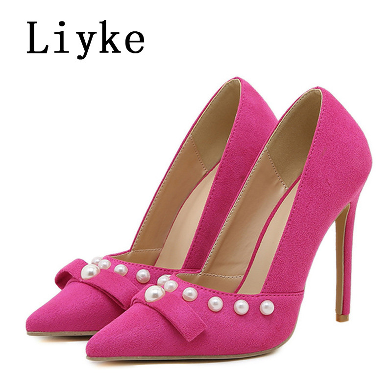 Liyke 2023, primăvară, 11,5 cm, cu toc înalt, negru, pantofi cu toc înalt pentru femei, pantofi stiletto cu vârf ascuțit, cu design perlat, Escarpins Femme Talon