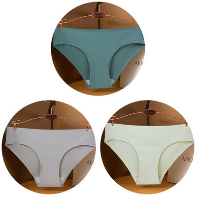 3 kom/set Seksi ženske gaćice velike veličine Ice Silk Bešavne M-3XL donje rublje Jednobojne udobne mekane gaćice Žensko donje rublje