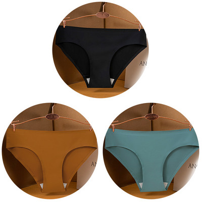 3 kom/set Seksi ženske gaćice velike veličine Ice Silk Bešavne M-3XL donje rublje Jednobojne udobne mekane gaćice Žensko donje rublje