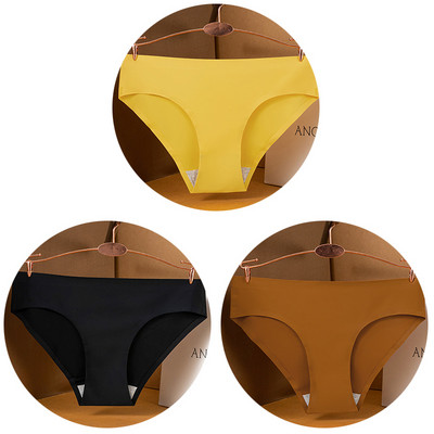 3 kom/set Seksi ženske gaćice velike veličine Ice Silk Bešavne M-3XL donje rublje Jednobojne udobne mekane gaćice Žensko donje rublje