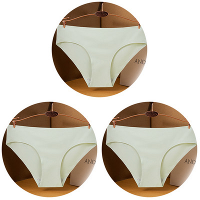 3 kom/set Seksi ženske gaćice velike veličine Ice Silk Bešavne M-3XL donje rublje Jednobojne udobne mekane gaćice Žensko donje rublje