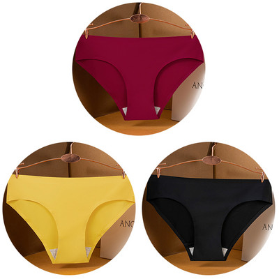 3 kom/set Seksi ženske gaćice velike veličine Ice Silk Bešavne M-3XL donje rublje Jednobojne udobne mekane gaćice Žensko donje rublje