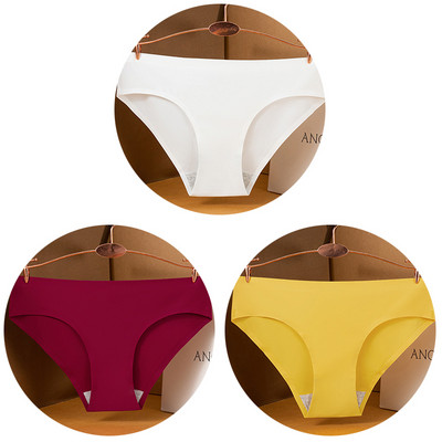 3 kom/set Seksi ženske gaćice velike veličine Ice Silk Bešavne M-3XL donje rublje Jednobojne udobne mekane gaćice Žensko donje rublje