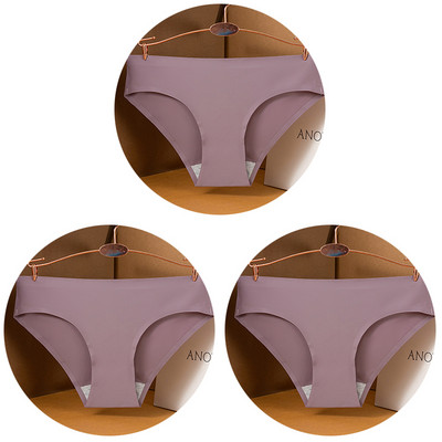 3 kom/set Seksi ženske gaćice velike veličine Ice Silk Bešavne M-3XL donje rublje Jednobojne udobne mekane gaćice Žensko donje rublje