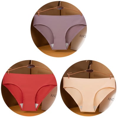 3 kom/set Seksi ženske gaćice velike veličine Ice Silk Bešavne M-3XL donje rublje Jednobojne udobne mekane gaćice Žensko donje rublje