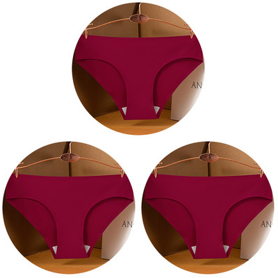 3 kom/set Seksi ženske gaćice velike veličine Ice Silk Bešavne M-3XL donje rublje Jednobojne udobne mekane gaćice Žensko donje rublje