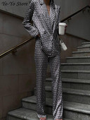 Módne saká s dlhým rukávom, dvojdielne súpravy, voľný top, priliehavé nohavice s potlačou, dámske outfity, nové streetwear nohavicové obleky s ceruzkou