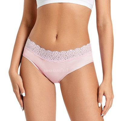 Дамски гащи за менструация Памук Бельо с обилно течение Период на течове Дамски гащи за менструация за момиче Дантела