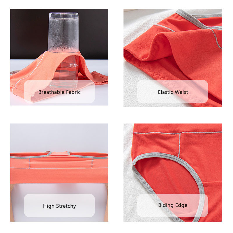 Chiloți din bumbac de dimensiuni plus mari, pentru femei, confortabili, cu talie mijlocie, chiloți respirabili, de culoare uni, lenjerie intimă elastică pentru doamne M-5XL