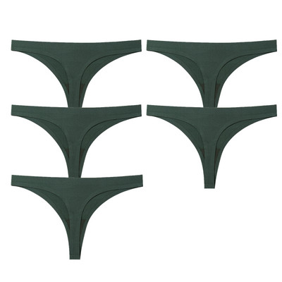 5PCS/Set Seksi donje rublje Ženske gaćice Bešavne jednobojne ženske donje rublje Elastično iskušenje tange za ženske modne g-stringe