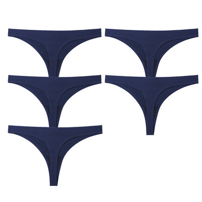 5PCS/Set Seksi donje rublje Ženske gaćice Bešavne jednobojne ženske donje rublje Elastično iskušenje tange za ženske modne g-stringe
