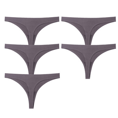 5PCS/Set Seksi donje rublje Ženske gaćice Bešavne jednobojne ženske donje rublje Elastično iskušenje tange za ženske modne g-stringe