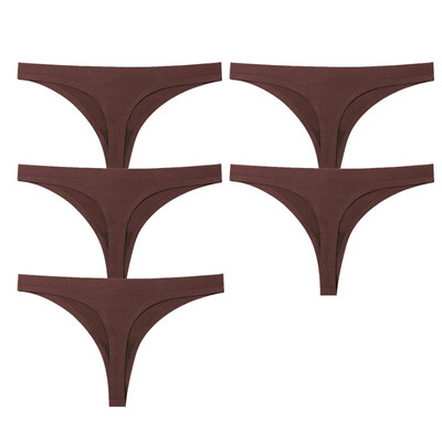 5PCS/Set Seksi donje rublje Ženske gaćice Bešavne jednobojne ženske donje rublje Elastično iskušenje tange za ženske modne g-stringe