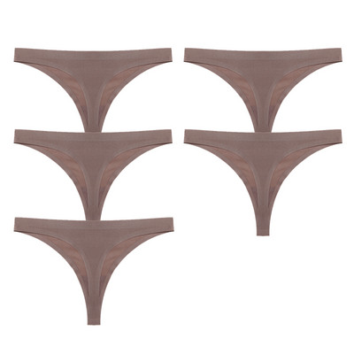 5PCS/Set Seksi donje rublje Ženske gaćice Bešavne jednobojne ženske donje rublje Elastično iskušenje tange za ženske modne g-stringe