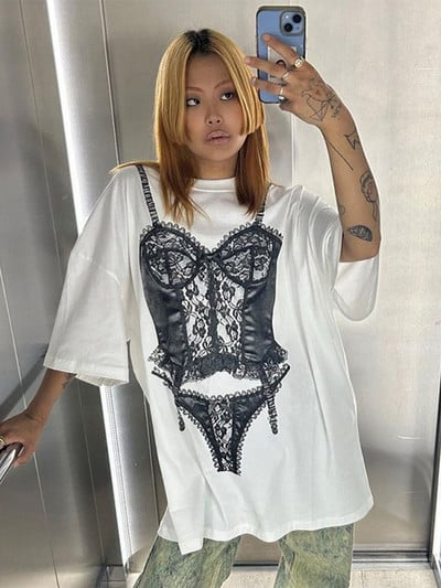 Dámske tričká s krátkym rukávom a grafikou Hawthaw, biele, s krátkym rukávom, topy, tričká, blúzky, letné oblečenie 2023, veľkoobchodný predaj pre firmy