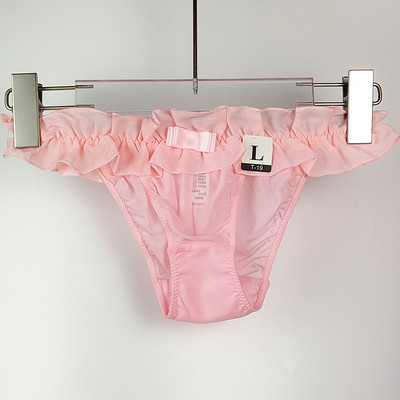 Nové dámske spodné prádlo v japonskom štýle s nízkym pásom, šifónové záhyby, mašľa, Lolita, priedušné tenké nohavičky s vlnitým okrajom A96
